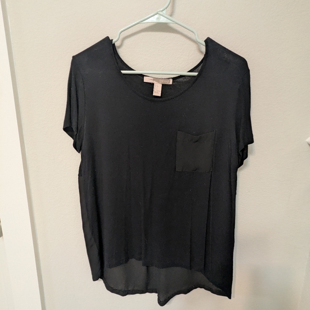 Forever 21 Black Short Sleeve Tee with Pocket